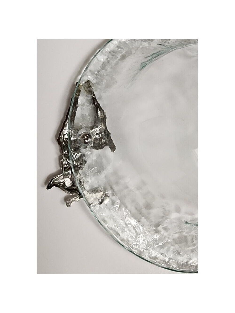 Lots of 2 Christmas Santa & Reindeer Glass dish with Santa 6.5” - Picture 4 of 10